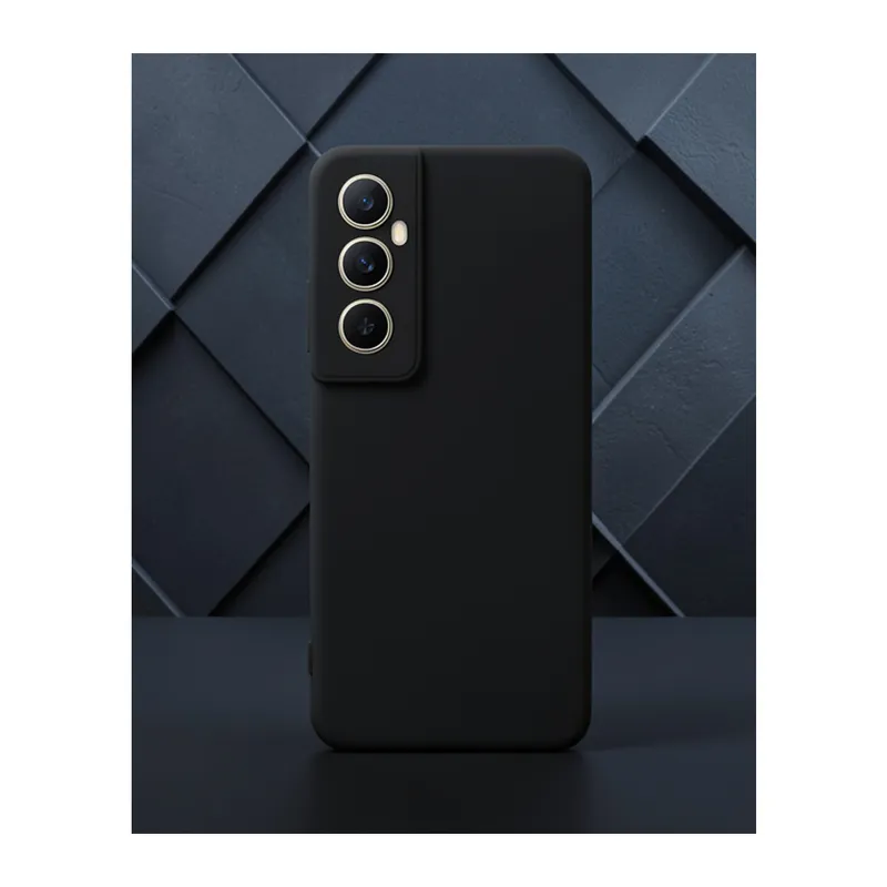 Realme C65 Kılıf First Silikon - Siyah