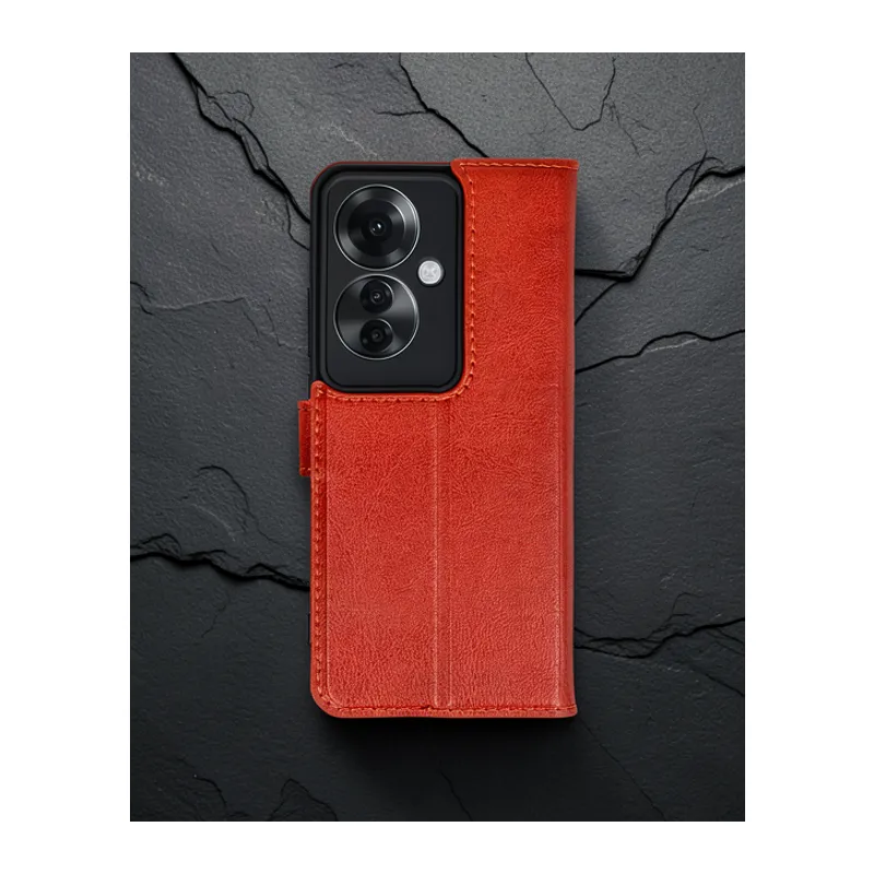 Oppo Reno 11f Kılıf Trend S Plus Kapaklı Kılıf - Kırmızı