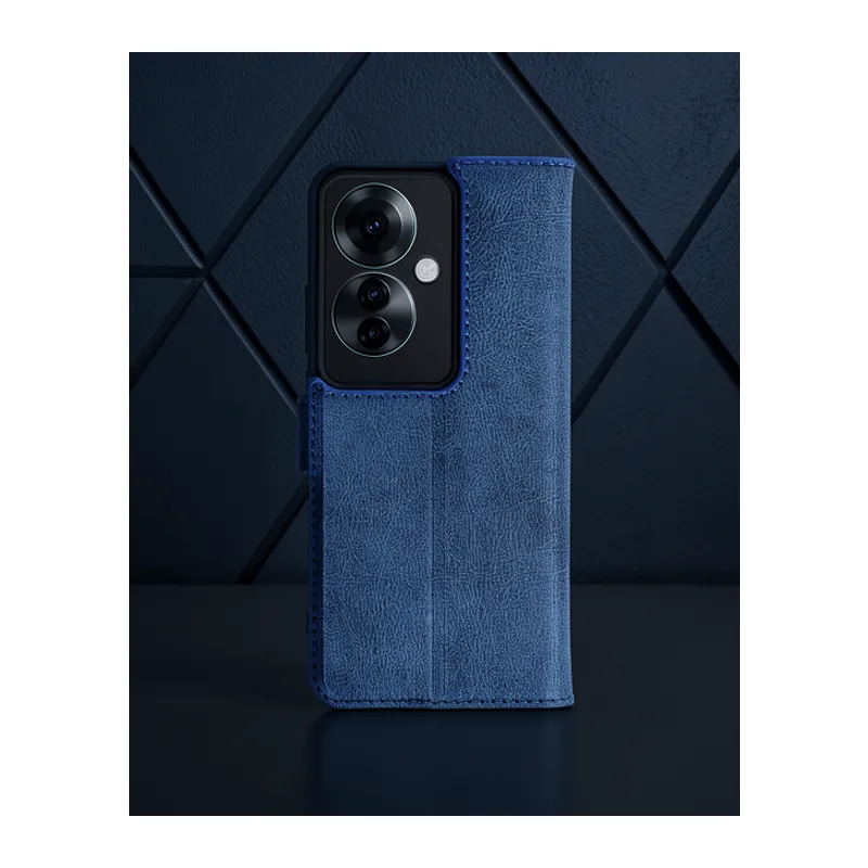 Oppo Reno 11f Kılıf Trend S Plus Kapaklı Kılıf - Lacivert