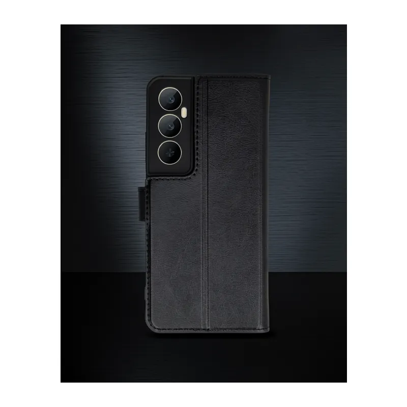 Realme C65 Kılıf Trend S Plus Kapaklı Kılıf - Siyah