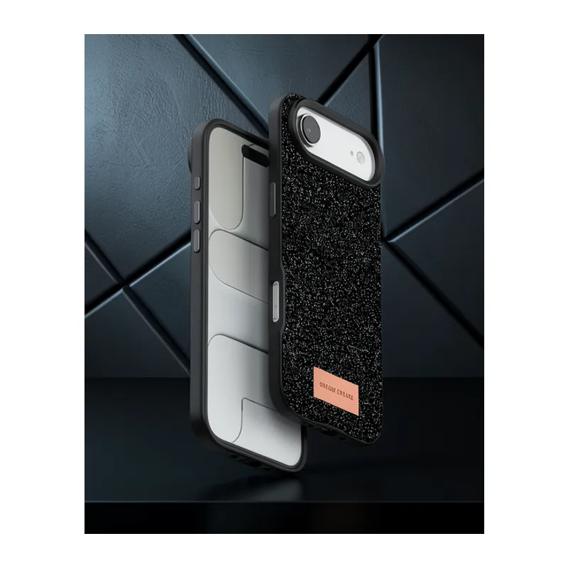 Onegif Apple İphone 17 Air Bright Simli Kapak - Siyah