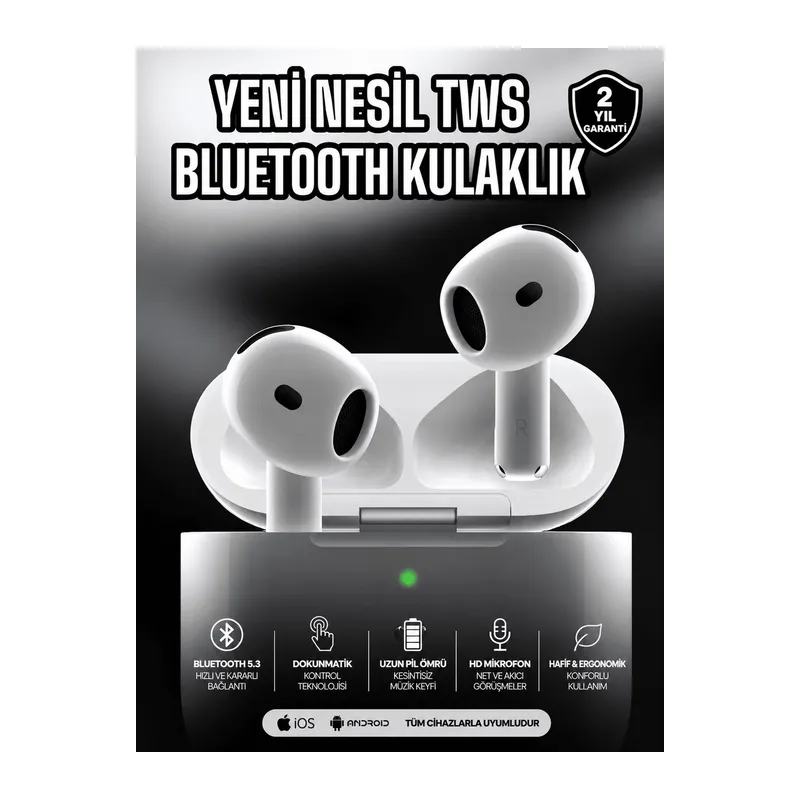 Kablosuz Bluetooth Kulaklık TWS ANC Özelliği Yüksek Ses Kaliteli