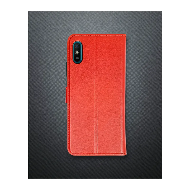 Xiaomi Redmi 9a Kılıf Trend S Plus Kapaklı Kılıf - Kırmızı
