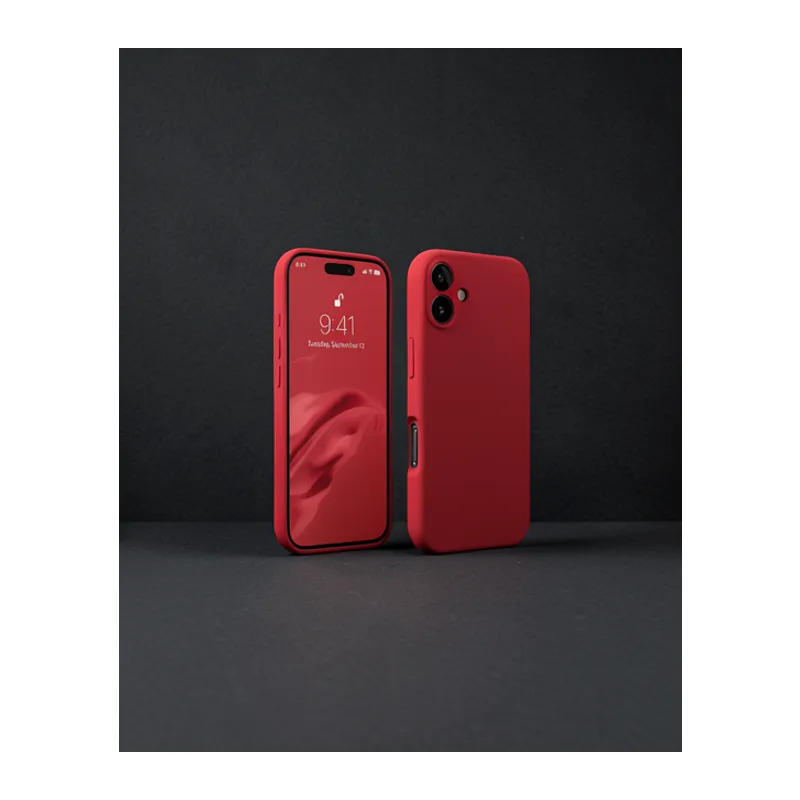 Apple İphone 16 Kılıf First Silikon - Kırmızı