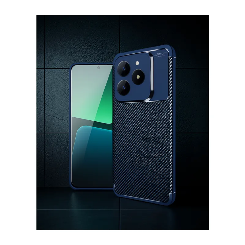 Realme C61 Kılıf Auto Focus Karbon Kapak - Lacivert