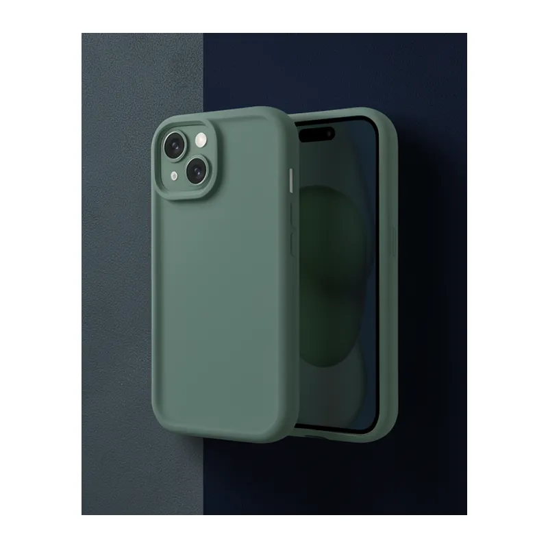 Apple İphone 14 Kılıf Viera Silikon - Koyu Yeşil
