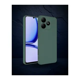 Realme C61 Kılıf First Silikon - Koyu Yeşil