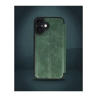 Apple İphone 16 Kılıf Flip Cover - Koyu Yeşil