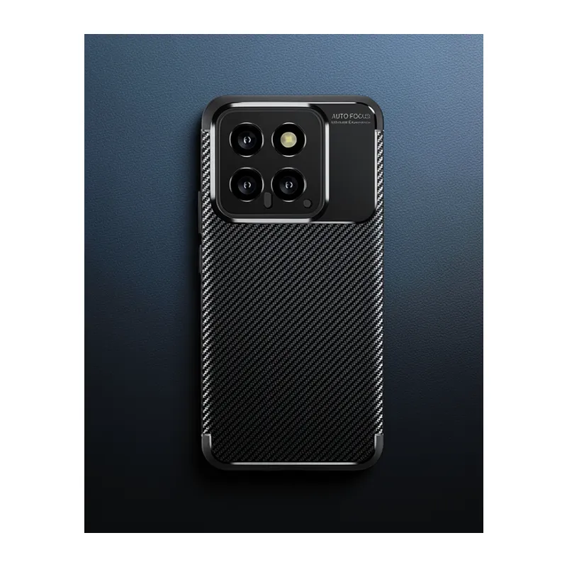 Xiaomi Mi 14t Kılıf Auto Focus Karbon Kapak - Siyah