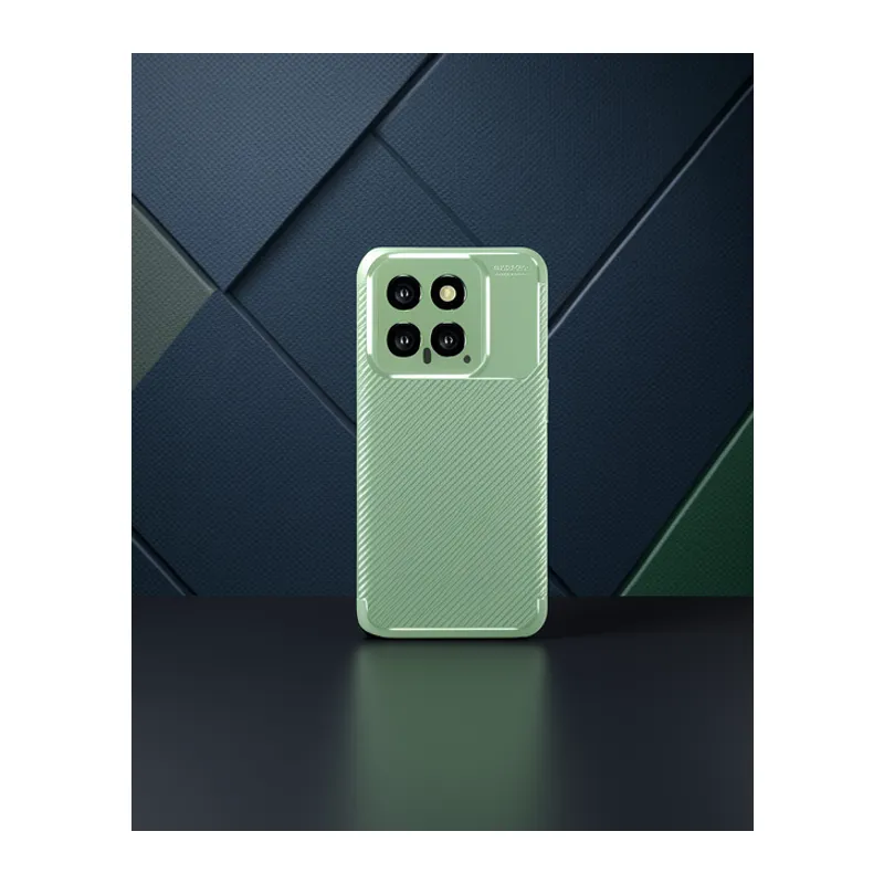 Xiaomi Mi 14t Kılıf Auto Focus Karbon Kapak - Su Yeşili