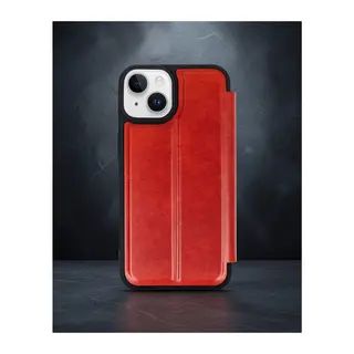 iPhone 14 Kılıf Flip Cover - Kırmızı