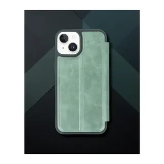iPhone 14 Kılıf Flip Cover - Koyu Yeşil