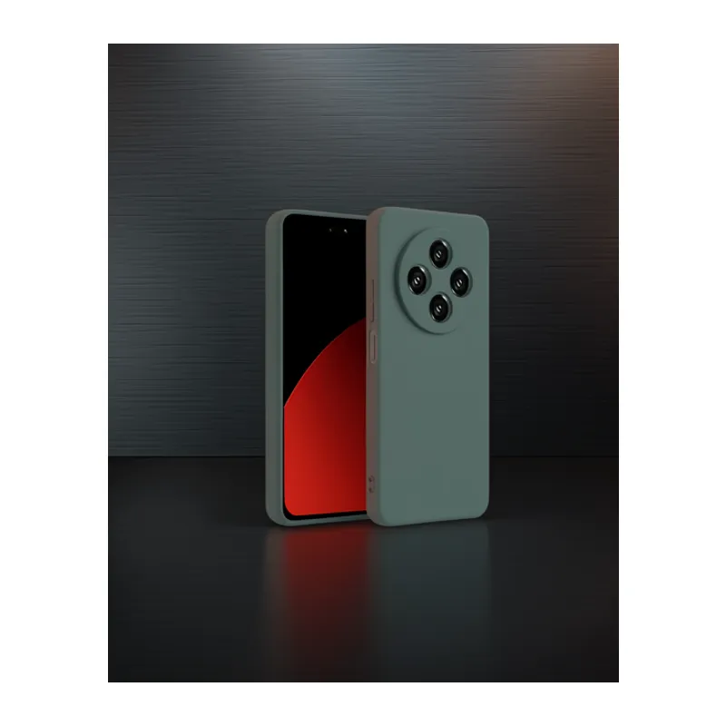 Xiaomi Redmi 14c Kılıf Nano İçi Kadife Silikon - Koyu Yeşil