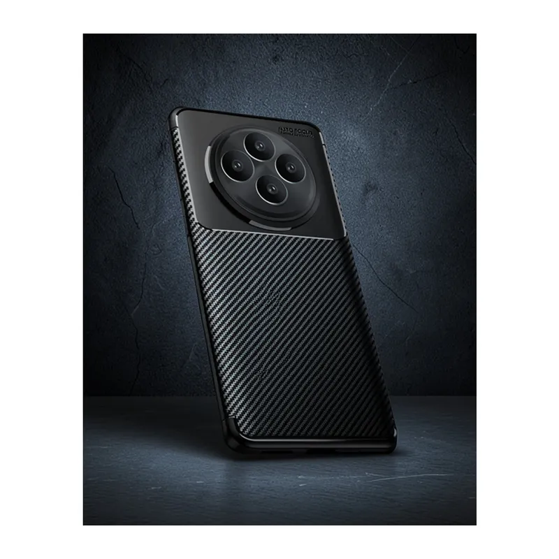 Oppo Reno 11 FS Kılıf Auto Focus Karbon Kapak - Siyah