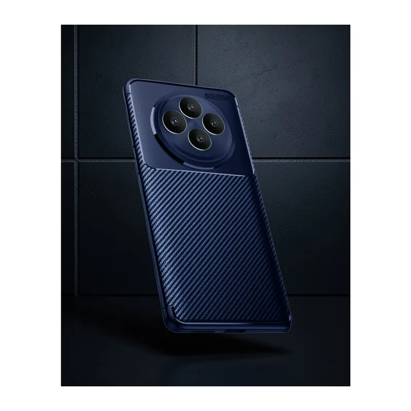 Oppo Reno 11 Fs Kılıf Auto Focus Karbon Kapak - Lacivert