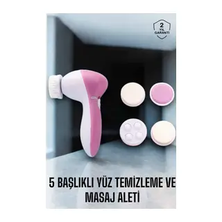 Taşınabilir Yüz Temizleme Cihazı Masaj, Peeling, Temizlik 5 Başlıklı