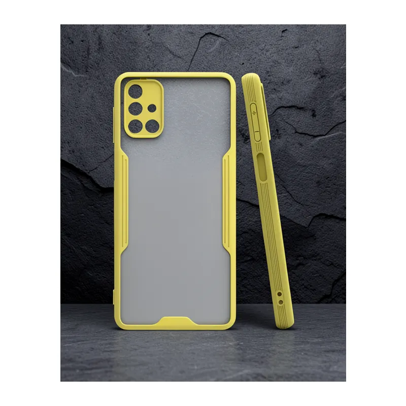 Samsung Galaxy M31s Kılıf Platin Silikon - Sarı