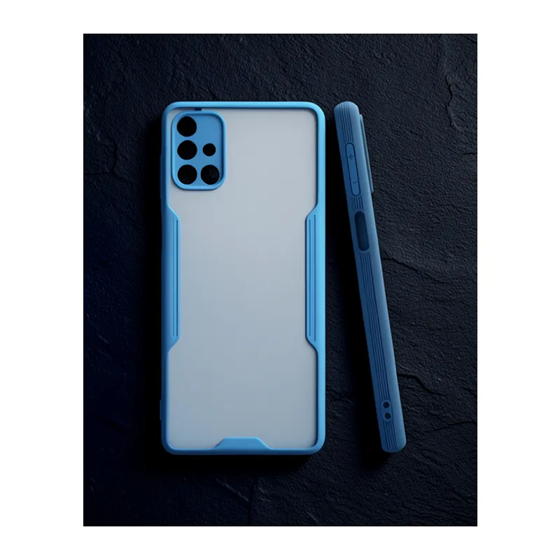Samsung Galaxy M31s Kılıf Platin Silikon - Mavi