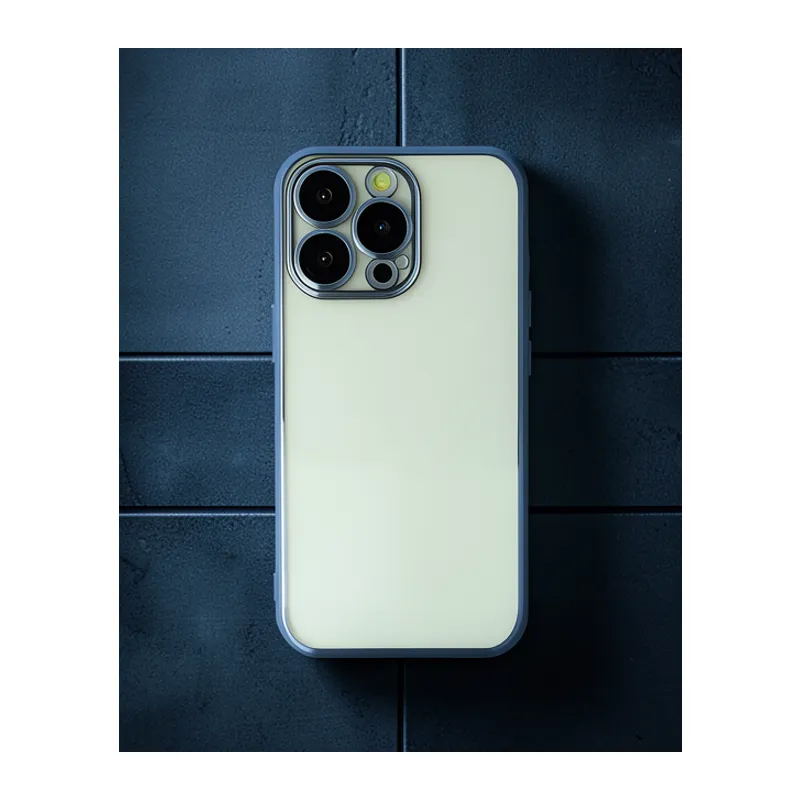 Apple İphone 13 Pro Kılıf Razer Lensli Silikon - Açık Mavi