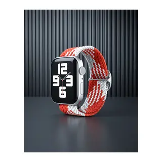 Apple Watch 42mm Kordon - Beyaz-kırmızı