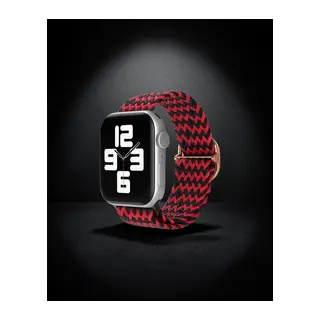 Apple Watch 42mm Kordon - Zigzag Kırmızı-siyah