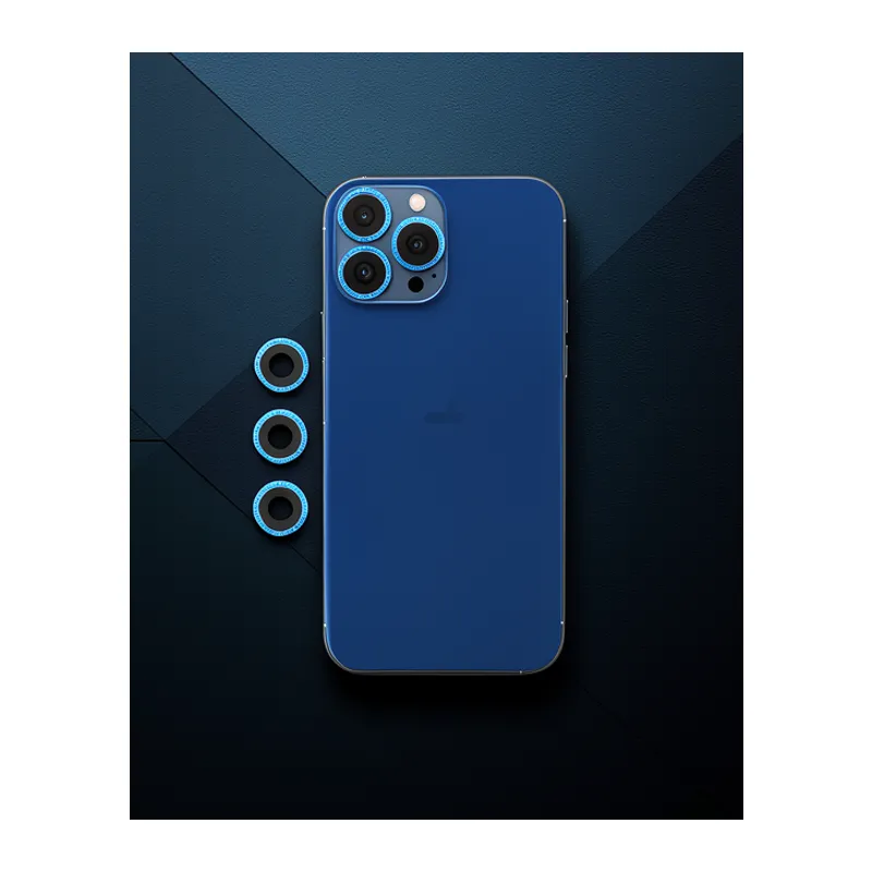 Apple İphone 12 Pro Shine Kamera Lens - Mavi