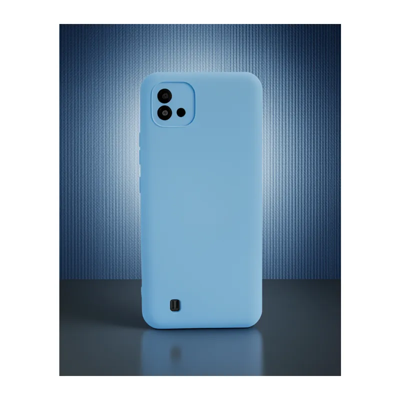 Realme C11 2021 Kılıf - Nano İçi Kadife Silikon - Mavi