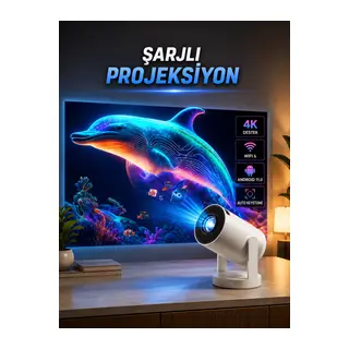 Taşınabilir Sinema Oyun Projektörü Akıllı Projeksiyon Android 11