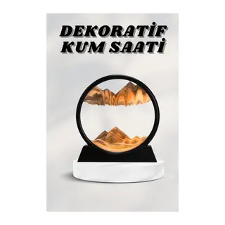 7 Inç Mavi Orta Boy Dekoratif Yuvarlak Şık Kum Tablosu Modern Dekoratif Süs