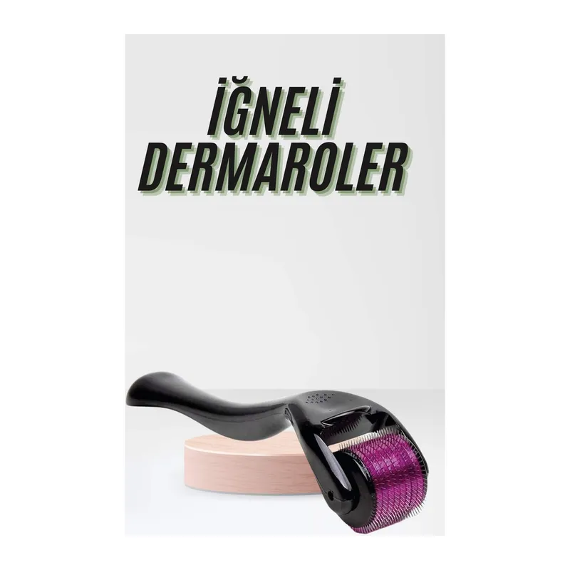 Saç Çıkarma Tarağı Dermaroller 540 Iğneli Roller 1 Mm Iğne Cilt Yüz Yenileme Bakım Seti