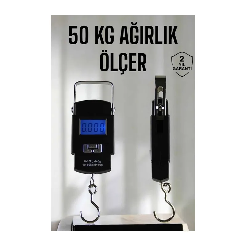 Ağırlık Ölçer 50 Kg El Terazisi El Kantarı Pilli Led Ekran
