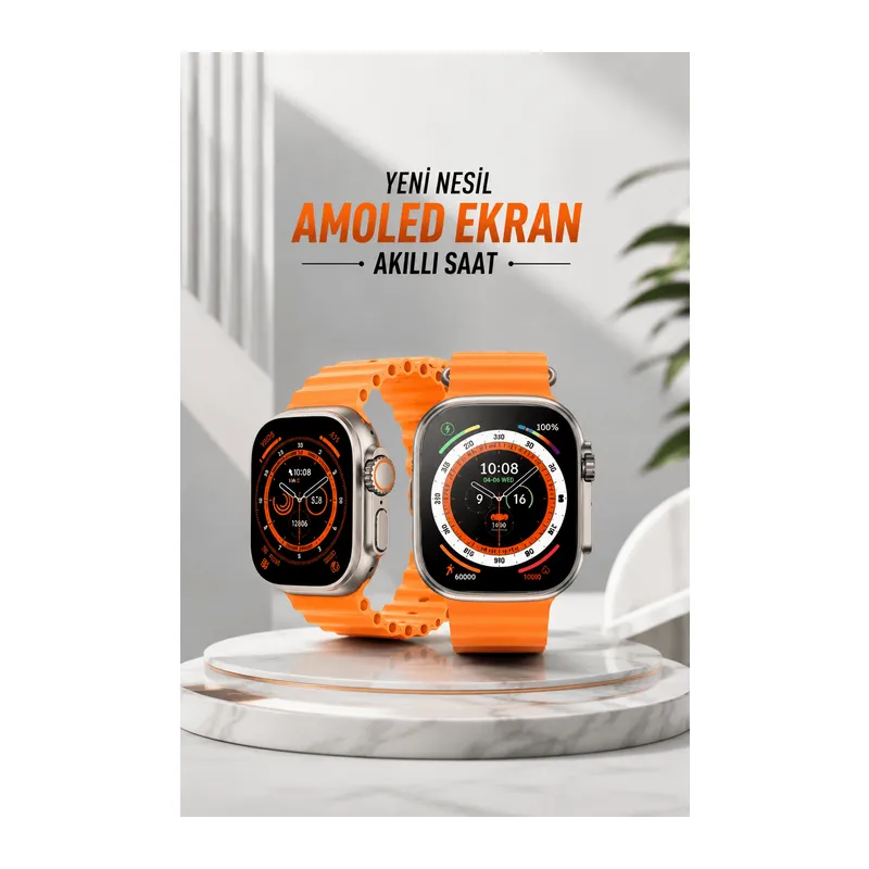Akıllı Saat Android ve İOS Uyumlu 49 MM NFC Özelliği GPS Takibi