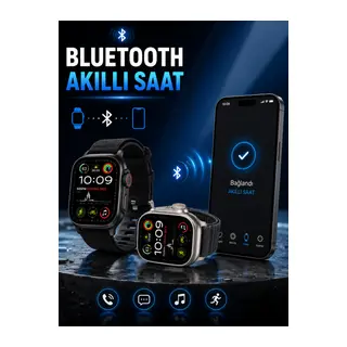 Akıllı Saat Bluetooth Bağlantılı Adımsayar Alarm ve Hatırlatıcı Çağrı Cevaplama