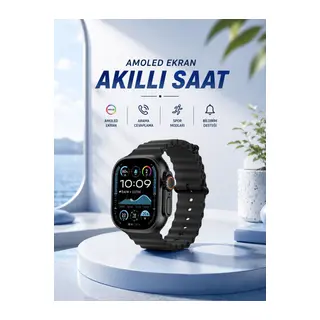 Akıllı Saat Bluetooth Bağlantılı NFC ve GPS Uyumlu Nabız Ölçer Sesli Görüşme
