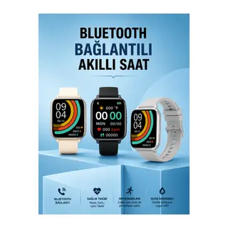Titreşimli, Sağlık Takipli, Yeni Nesil Akıllı Saat 400mAh Batarya Kapasiteli