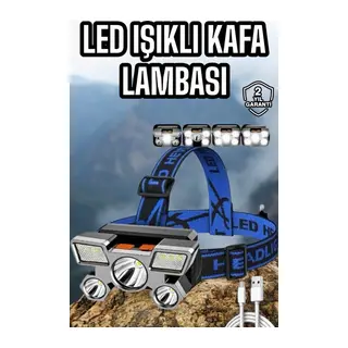 Balıkçı Kafa Lambası Led Işık 4 Farklı Mod Esnek ve Ayarlanabilir