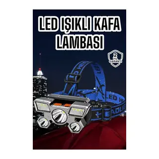 Ultra Güçlü Led Işık Şarjlı Kafa Lambası Balıkçı Lambası Kafa Feneri