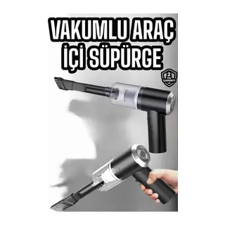 Araç İçi Süpürge Filtreli Şarjlı Süpürge Vakumlu Yıkanabilir