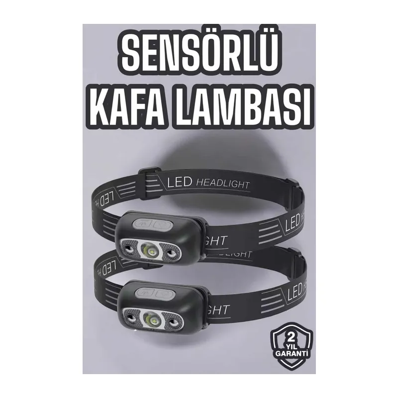 Kafa Lambası Kamp Lambası Led Işık Şarjlı Ayarlanabilir