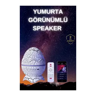 Yumurta Şeklinde Su Dalgalı Bluetooth Speaker Lamba Renkli Şarjlı
