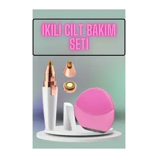 Kulak Burun ve Yüz Epilasyon Aleti ve Yüz Masaj Aleti İkili Cilt Bakım Seti
