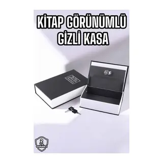 Büyük Boy Anahtarlı Kitap Görünümlü Gizli Kasa Çelik Kasa Altın Kasası