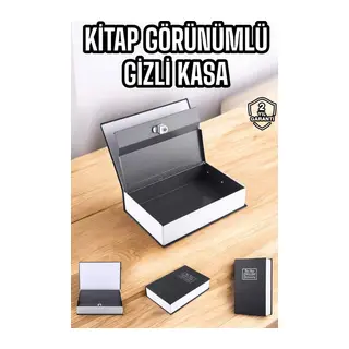 Gizli Kasa İngilizce Sözlüğü Kitap Görünümlü Anahtarlı Gizli Mini Çelik Kasa Kilitli