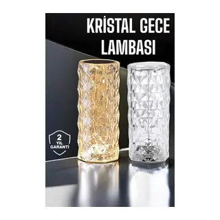 Gece Lambası Kristal Lamba Dokunmatik Şarjlı Hediyelik