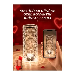 Sevgililer Günü İçin Hediye Kristal Lamba Sevgiliye Hediye USB Şarjlı Gece Lambası (Kopya)