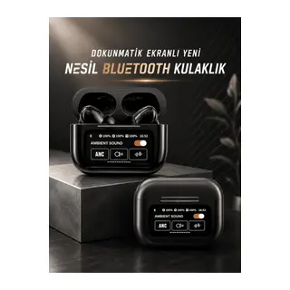 Bluetooth Kulaklık Kablosuz Ekranlı ANC/ENC Destekli Dokunmatik