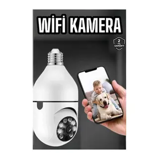 Güvenlik Kamerası Wifi Kamera Duylu Ev Kamerası Wifi Bağlantılı Dönebilen