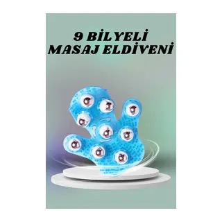 9 Bilyeli El Şeklinde Omuz Bacak Masaj Aleti Masaj Eldiveni Giyilebilir Plastik Vücut Sıkılaştırıcı