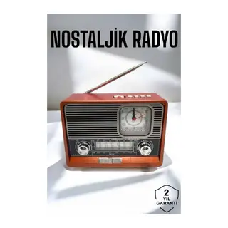 Nostaljik Görünümlü USB Girişli Bluetooth Bağlantılı Radyo