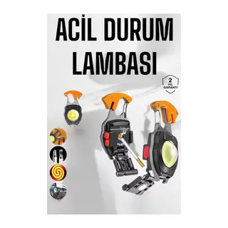 El Feneri Acil Işık Seti Tornavida Düdük Kapak Açma Kamp Lambası